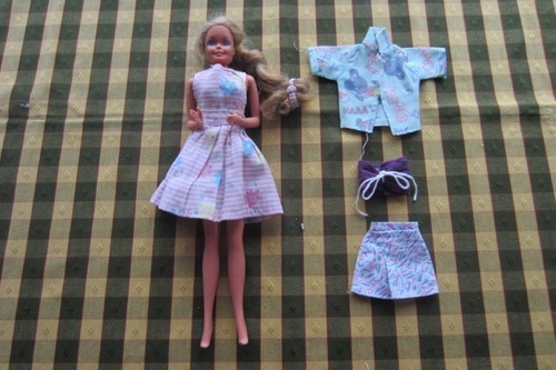 Barbie De Pelo Largo, Original Mattel, Con Ropa Accesoria, 