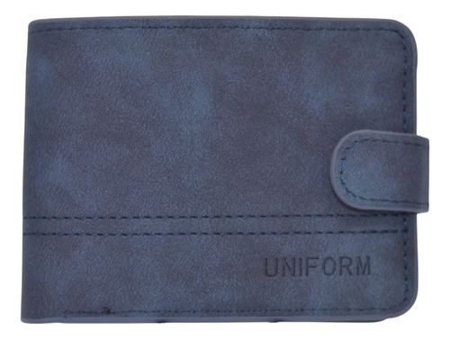 Billetera Hombre Uniform Security Rfid Azul