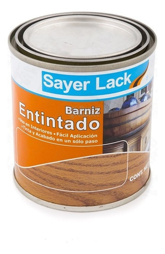 Barniz Entintado Nogal Clásico 250 Ml Laca Sayer Lt-0115.10 Acabado Brillante