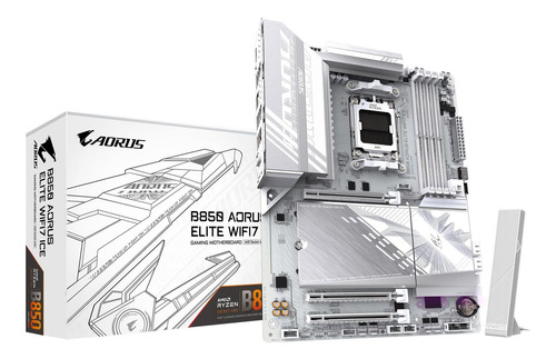 Gigabyte B850 Aorus Elite Wifi7 Ice Amd Am5 Lga 1718 Motor D