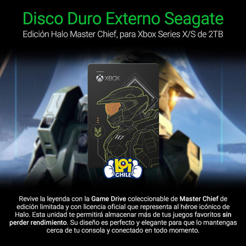 Disco Duro Externo Seagate Halo Master Chief 2tb Loi