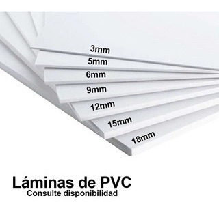 Lámina Pvc 5mm Formato 122x244 Rígido Blanco 
