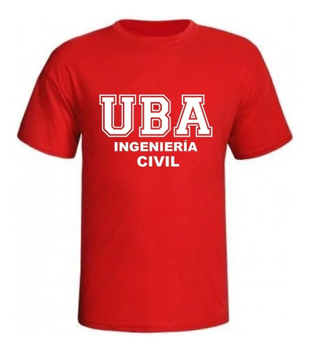 Remeras  Uba 100% Algodón Ing Civil Unisex 