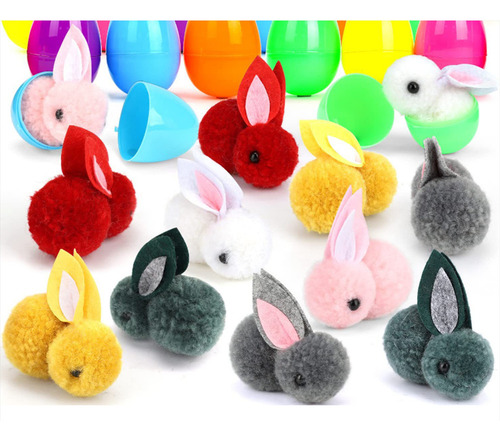 - Huevos De Pascua Coloridos Con Juguetes De Peluche 24