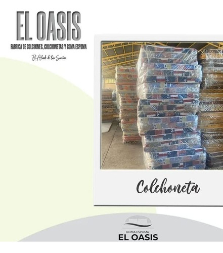 Colchoneta Blanca Individual 80x190x15cm El Oasis