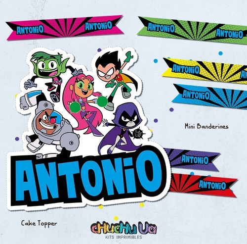 Kit Imprimible Personalizado Jóvenes Titanes Teen Titans Go!