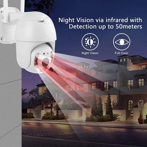 Imagen 8 de 8 de Camara De Seguridad Exterior Ip 1080p Full Hd Led Wifi Ptz
