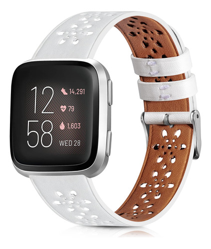 Correa De Cuero Compatible Con Fitbit Versa 2, Fitbit Versa.