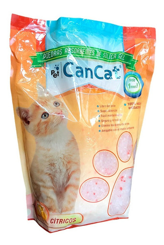 Piedras Sanitarias Gatos Sílica Cancat Cítricas X1 = 3.8 L