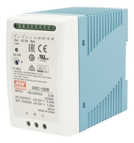 Fuente De Poder Riel Din 24v 100w Con Cargador De Bateria