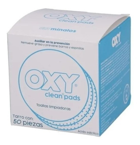 Oxy Clean Pads Prevención Barros Y Espinillas 50 Unidades Tipo de piel Grasa