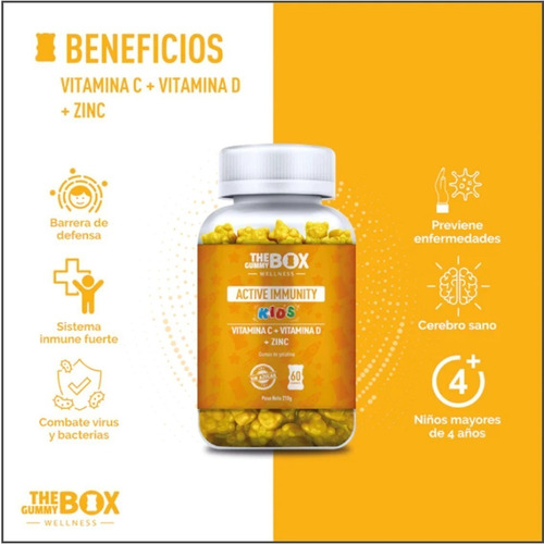 Imagen 2 de 7 de The Gummy Box Ative Immunity Kids + Multi Vit