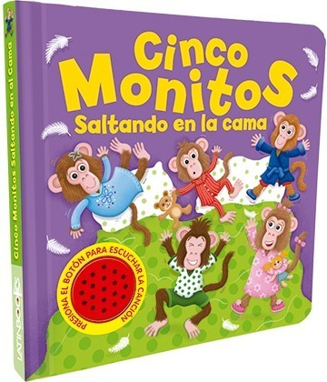 ** Libro Con Sonido ** Cinco Monitos Saltando .. Cancion