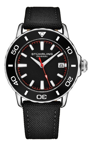 Reloj Diver Stuhrling Original 4041 Quartz 40 Mm Para Hombre