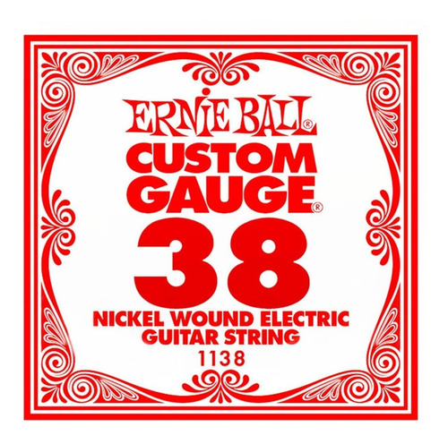 Imagen 1 de 7 de Cuerda Suelta Ernie Ball 038 Nickel Wound Guitarra Electrica