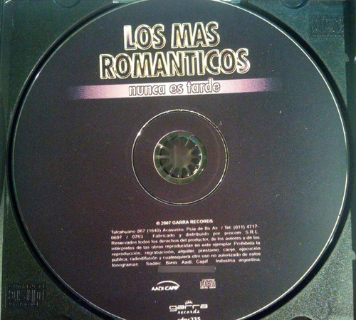 Cd Lo Más Románticos Nunca Es Tarde