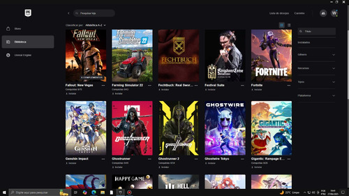 Jogos De Computador _conta Épic Games Com Mais De 70 Jogos