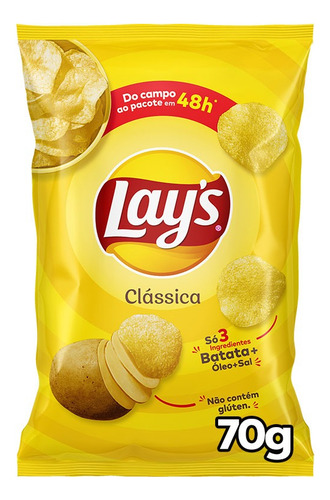 Batata Lisa Clássica 70g Lays