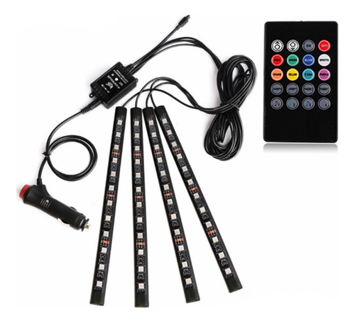 Control De Aplicación De Luz De Gas Led Rgb De Arranque Usb