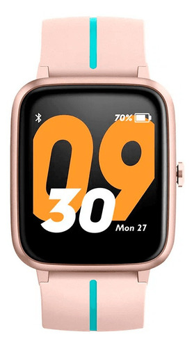 Reloj Smartwatch Atrio Boston Deporte Gps Es383 Rosa Color De La Caja Negro Color De La Malla Rosa Pálido