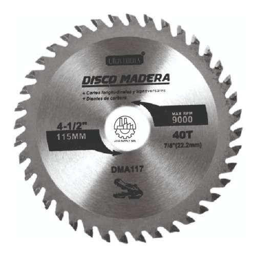 Disco De Sierra Circular Para Corte De Madera 24 Dientes