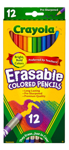 Crayola 68-4412 - Lpices De Colores Borrables, Paquete De 2