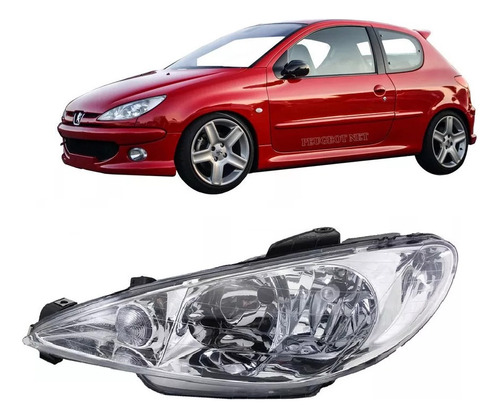 Optica Peugeot 206 2000 2001 2002 2003  Xr Doble Parabola