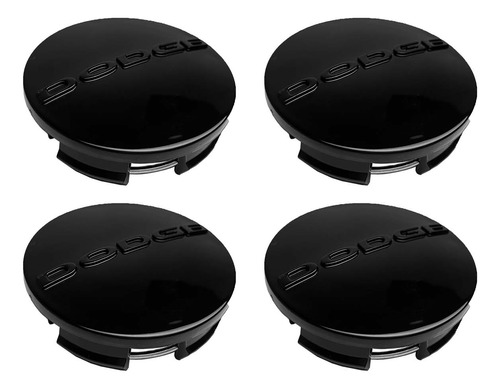 Kit De 4 Centros De Rin Dodge Charger 2006-2020 Negro 63 Mm