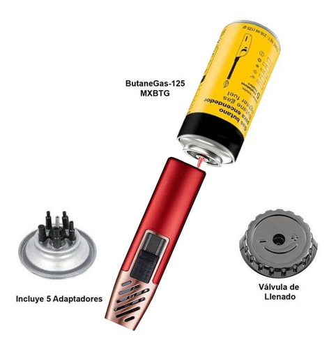 Antorcha De Gas Butano, Mxyrd-003, 3 Pzas, Red, Recargable