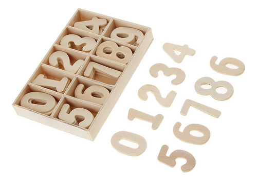 Paquete De 6 De 50 60x Número De Madera 0 9 Números