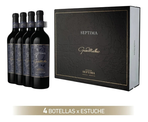 Vino Septima Gran Reserva Icono Malbec Estuche X4 Unidades