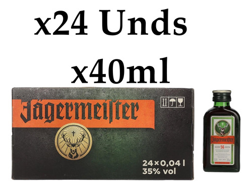 Jagermeister Miniatura Licor  Por 40ml Jäger Miniatura !* 