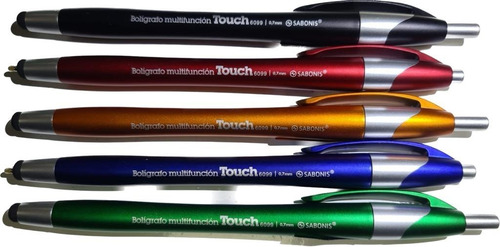 Boligrafo Touch Screen Sabonis Multifuncion Tinta Negra X 24 Exterior Neg-azu-roj-nar-ver
