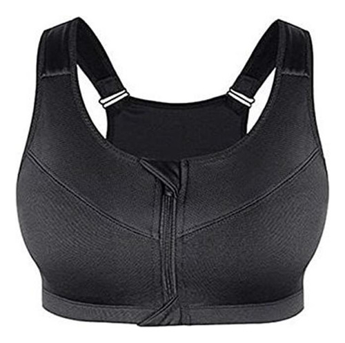 Tops - Hhbb Women's Sports Bra With Zipper, Yoga Fitness Sp