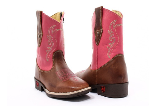 Bota Country Texana Infantil Masculina Feminina Couro