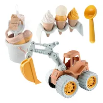 Comprar Set Completo Excavadora, Balde Y Moldes De Playa Ecologico