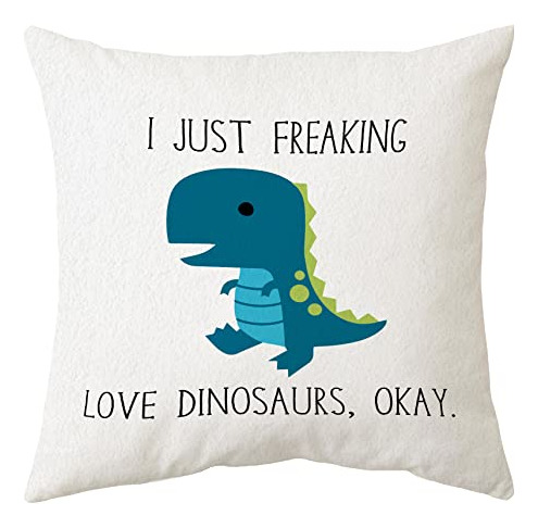 Funda De Almohada Sidhua Farmhouse Con Temática De Dinosauri