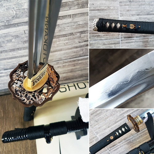 Katana Samurai Kawabuchi Aço Damasco Original Frete Grátis