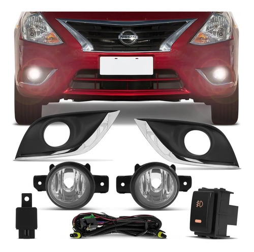 Kit Farol Milha Nissan Versa 2014 A 2020 Suns