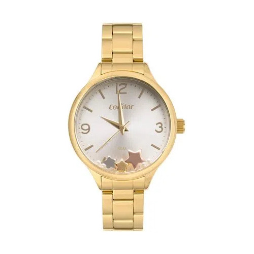 Relógio Condor Feminino Com Pingente Dourado Co2035myp/4d