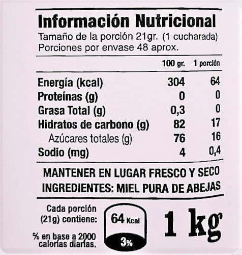 Imagen 4 de 9 de Miel 100% Pura De Abeja 1 Kg - Quillay