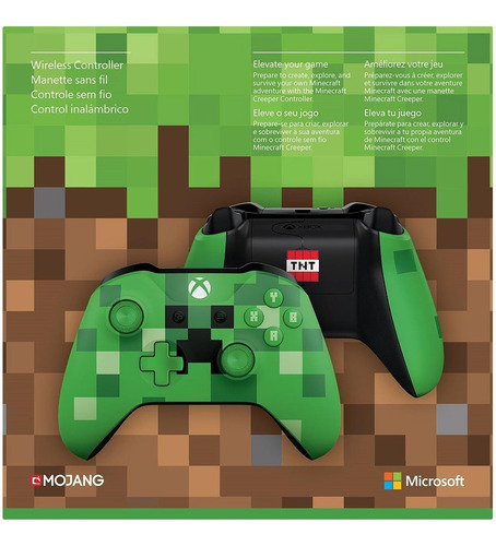 Control Inalámbrico Microsoft Xbox Edicion Minecraft Creeper Minecraft Creeper