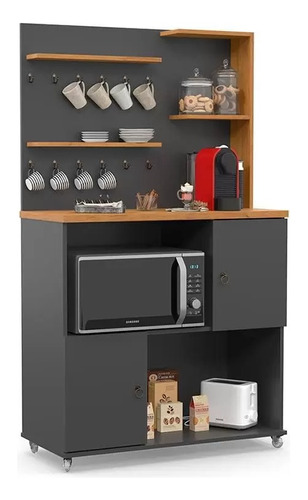 Mueble De Cocina Para Microondas Y Cafetera - Diseño Moderno