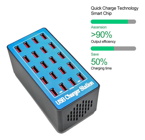 100w Multi 20 Puertos Cargador Usb Cargador Rápido Carga De