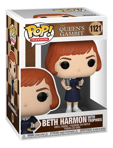 Funko Pop Beth Harmon With Trophies