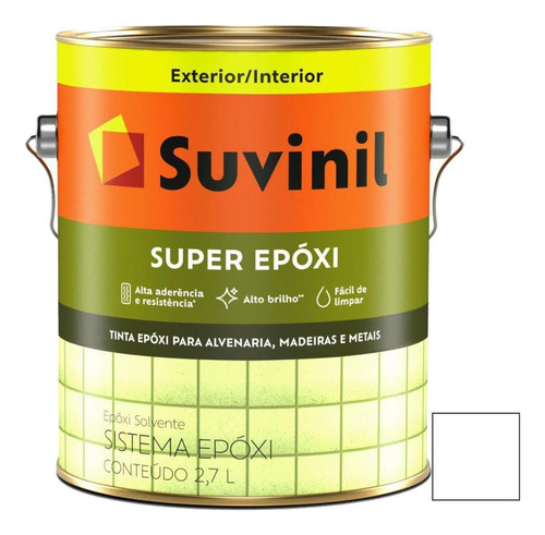 Pintura Esmalte Suvinil Blanco Epoxi X 2.7 Lt. Base Solvente