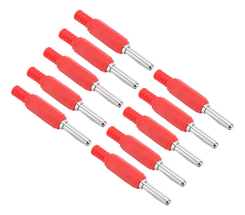 Tapón Tipo Banana Rojo, 10 Unidades J.10023, 4 Mm, Latón Pro