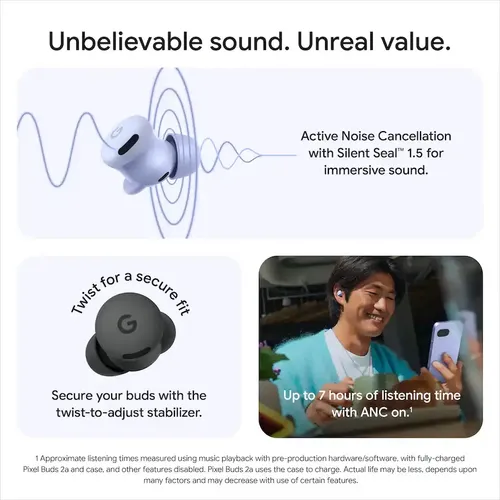 Fones De Ouvido Sem Fio Bluetooth Do Google Pixel Buds 2a Co Iris