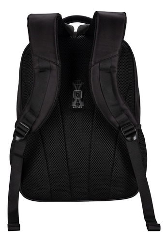 Mochila Biwo Unisex Urbana Porta Notebook Premium Reforzada Color Negro Diseño De La Tela Liso
