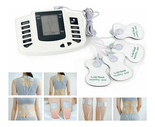 Digital Tens Aparato Fisioterapia Masaje 16 Electrodos